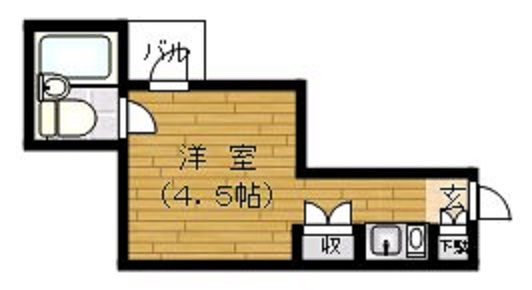 (650×)3坪のワンルームマンション